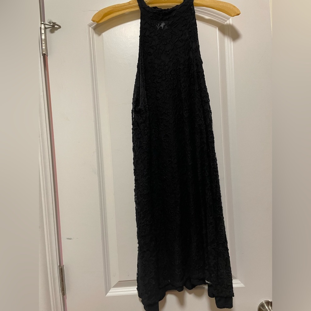 Black lace halter dress forever 21